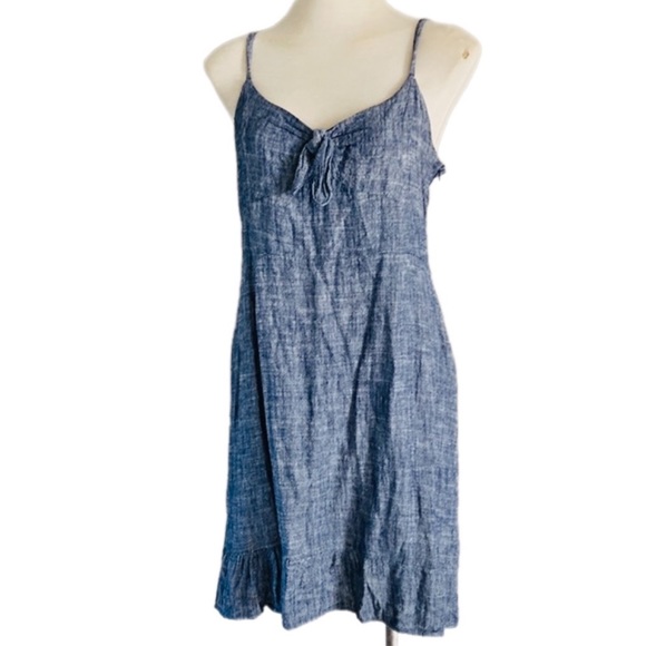 Jeans West | Dresses | Jeans West Linen Mix Strappy Shift Dress Size 4 Denim  Look | Poshmark
